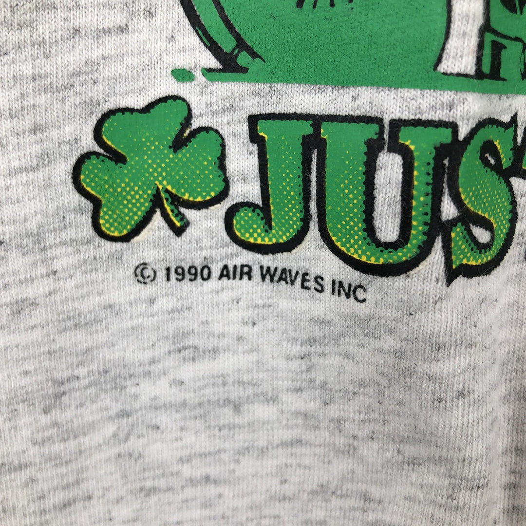 90'S Fruit of the Loom print T-shirt, Made in USA, Men's XL cotton gray type Vintage Second Hand