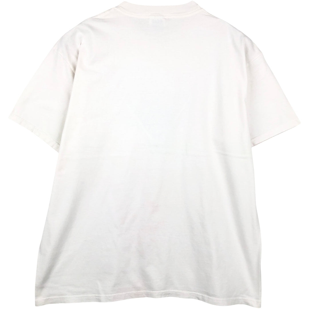 Vintage 90'S Hanes BEEFY-T Printed T-Shirt, Men's Size XL cotton white type Vintage Second Hand