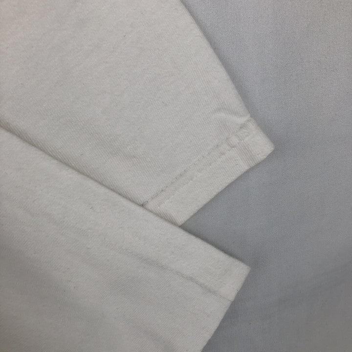Vintage 90'S Hanes BEEFY-T Printed T-Shirt, Men's Size XL cotton white type Vintage Second Hand