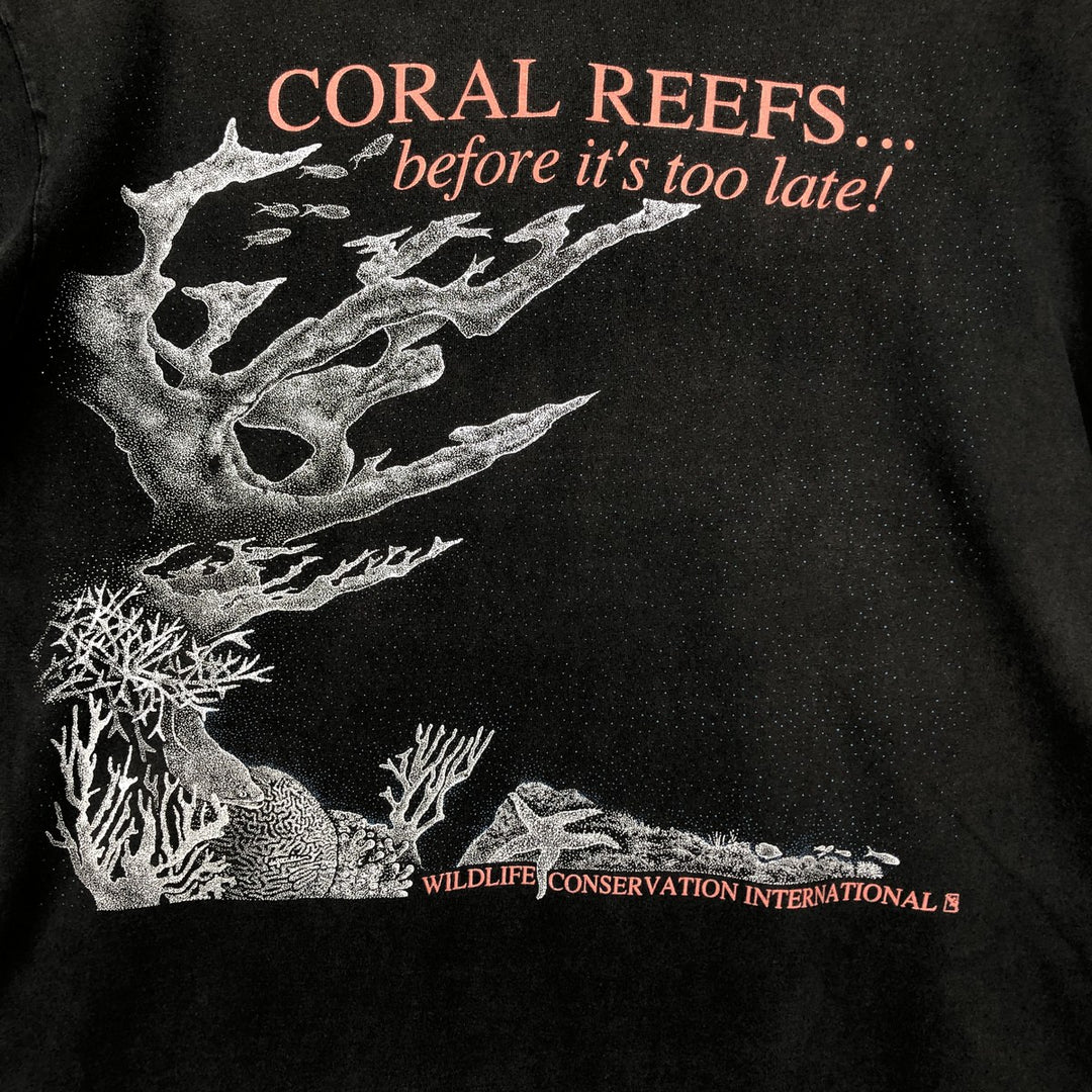 90'S Fruit of the Loom printed T-shirt, made in the USA, men's XXL, vintage cotton black type Vintage Second Hand