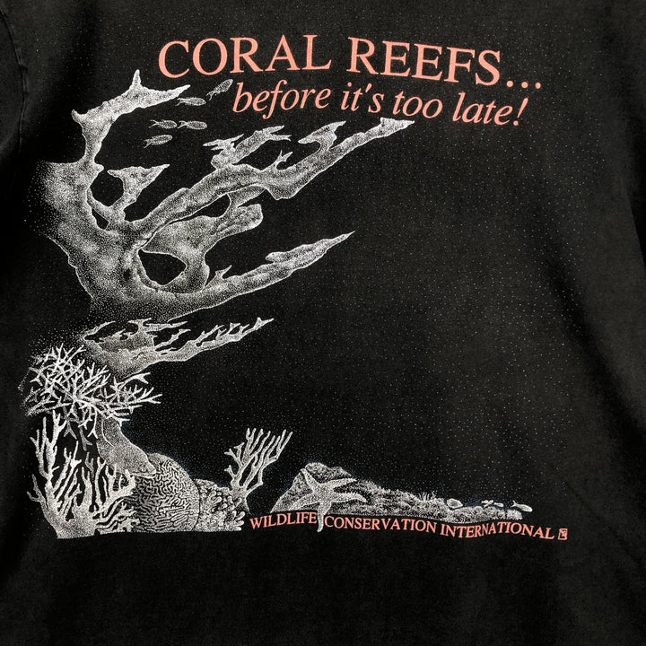 90'S Fruit of the Loom printed T-shirt, made in the USA, men's XXL, vintage cotton black type Vintage Second Hand