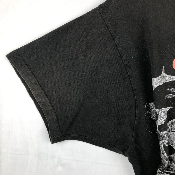 90'S Fruit of the Loom printed T-shirt, made in the USA, men's XXL, vintage cotton black type Vintage Second Hand