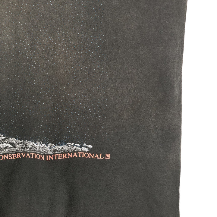 90'S Fruit of the Loom printed T-shirt, made in the USA, men's XXL, vintage cotton black type Vintage Second Hand
