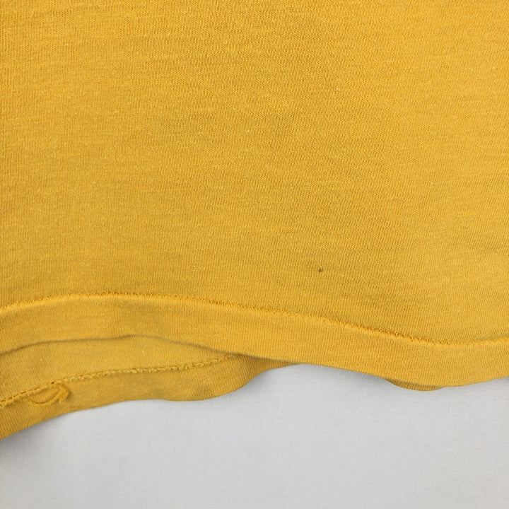 80'S Collegiate Pacific Print T-Shirt, Made in USA, Men's XL equivalent, Vintage cotton yellow type Vintage Second Hand