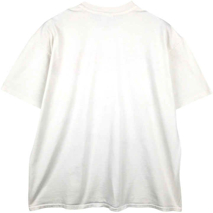 90'S Hanes Heavyweight Printed T-shirt Made in USA Men's XL Vintage cotton white type Vintage Second Hand