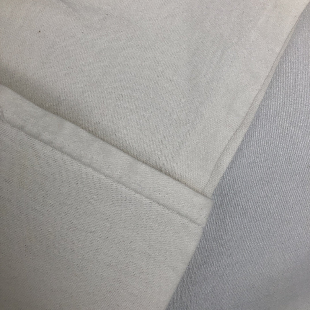 90'S Hanes Heavyweight Printed T-shirt Made in USA Men's XL Vintage cotton white type Vintage Second Hand