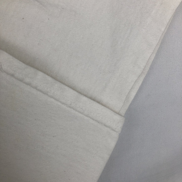 90'S Hanes Heavyweight Printed T-shirt Made in USA Men's XL Vintage cotton white type Vintage Second Hand