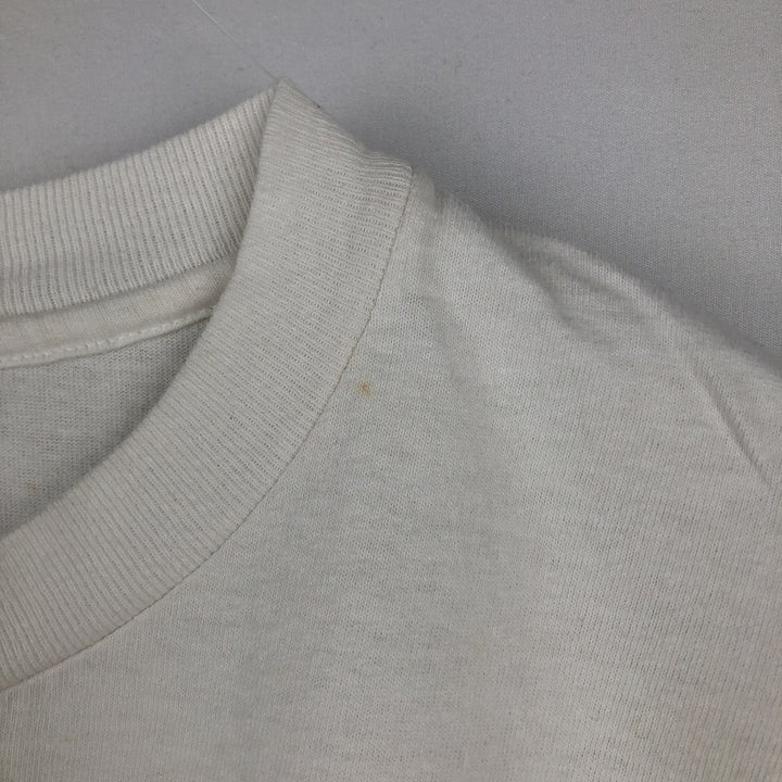 90'S Hanes Heavyweight Printed T-shirt Made in USA Men's XL Vintage cotton white type Vintage Second Hand