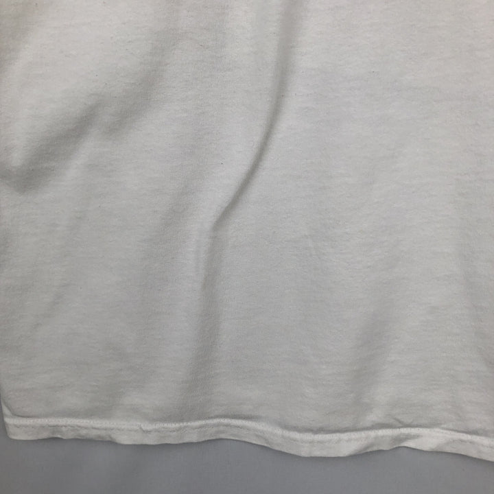 90'S Hanes Heavyweight Printed T-shirt Made in USA Men's XL Vintage cotton white type Vintage Second Hand