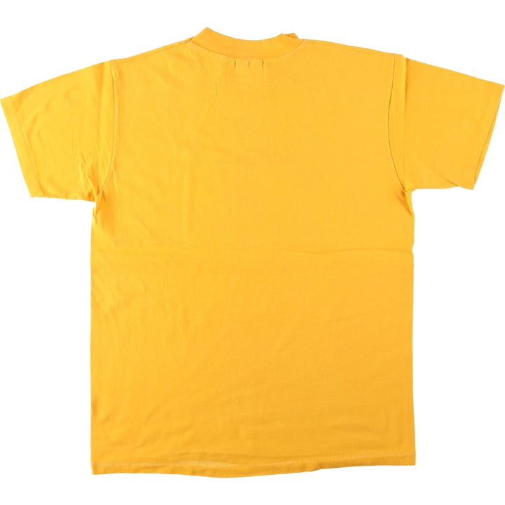 Vintage 1980'S Hanes BEEFY-T Printed T-Shirt, Made in USA, Men's Size Large cotton yellow type Vintage Second Hand