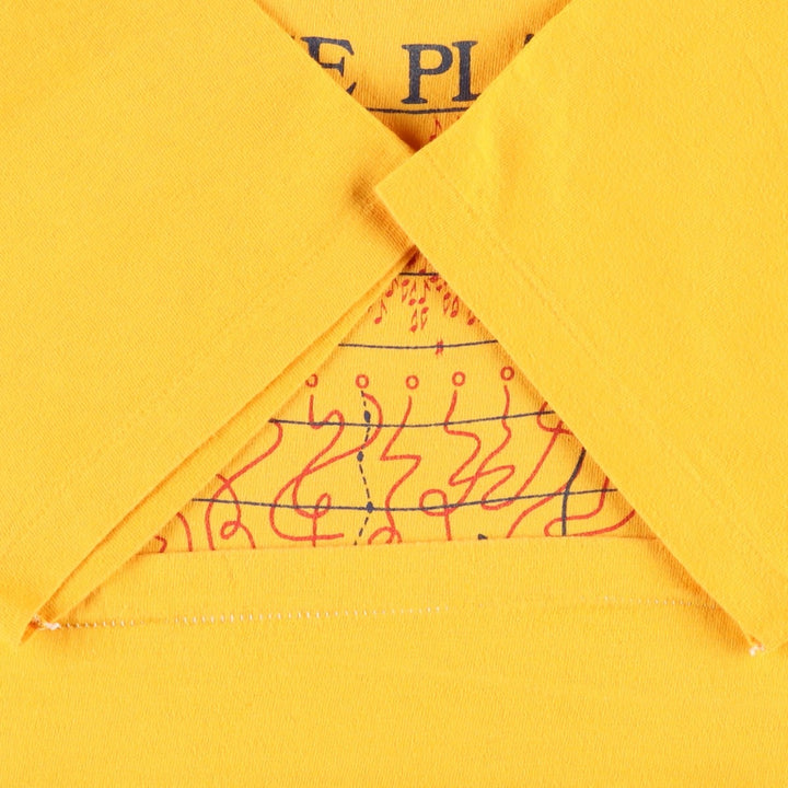 Vintage 1980'S Hanes BEEFY-T Printed T-Shirt, Made in USA, Men's Size Large cotton yellow type Vintage Second Hand