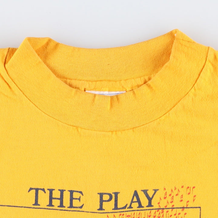 Vintage 1980'S Hanes BEEFY-T Printed T-Shirt, Made in USA, Men's Size Large cotton yellow type Vintage Second Hand