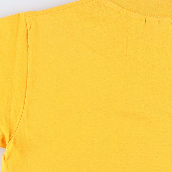 Vintage 1980'S Hanes BEEFY-T Printed T-Shirt, Made in USA, Men's Size Large cotton yellow type Vintage Second Hand