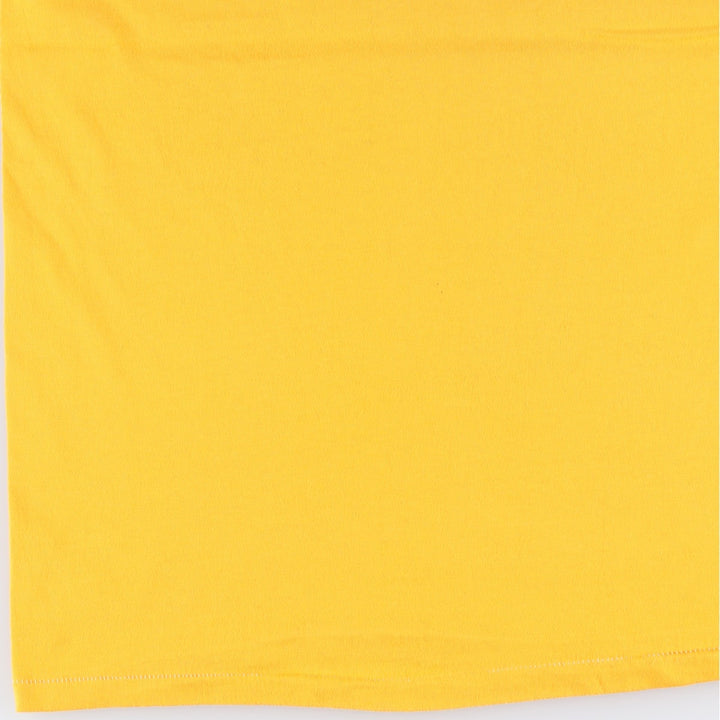 Vintage 1980'S Hanes BEEFY-T Printed T-Shirt, Made in USA, Men's Size Large cotton yellow type Vintage Second Hand