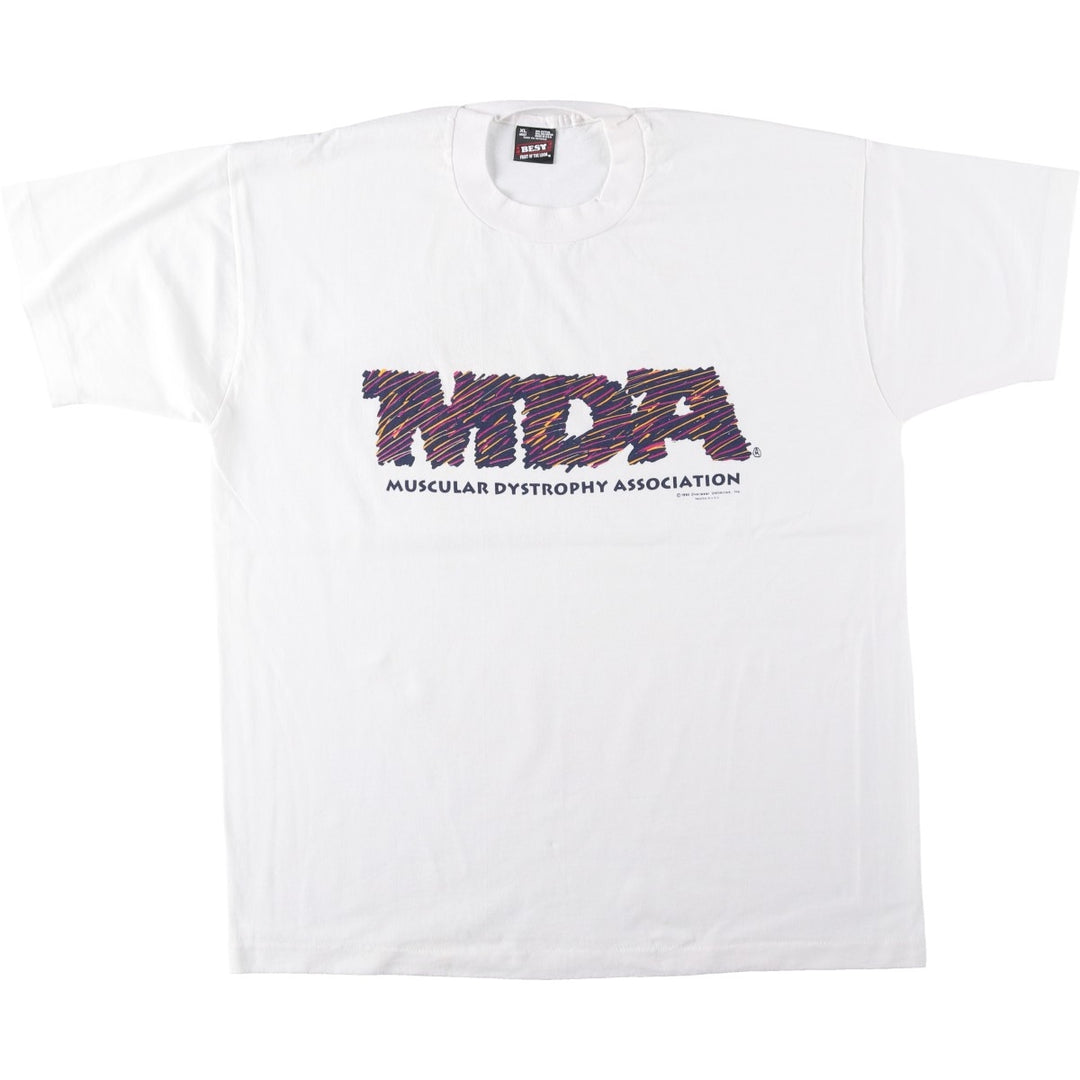 90'S Fruit of the Loom Best Printed T-shirt, Made in USA, Men's XL, Vintage cotton white type Vintage Second Hand