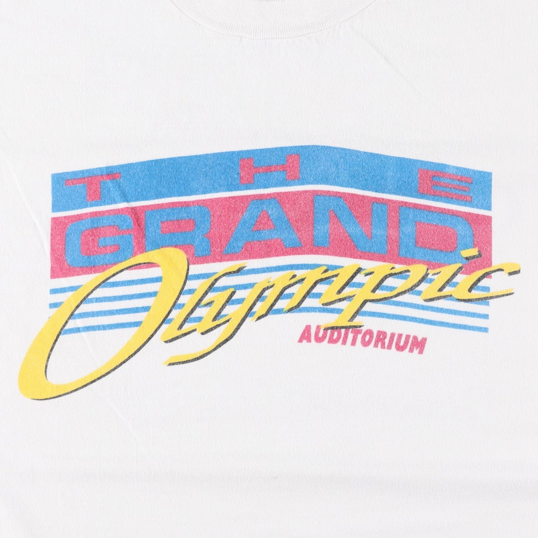 90'S Hanes BEEFY-T Printed T-shirt Made in USA Men's XL Vintage cotton white type Vintage Second Hand