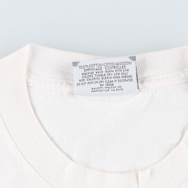 90'S Lee printed T-shirt, made in USA, men's size L, vintage cotton white type Vintage Second Hand