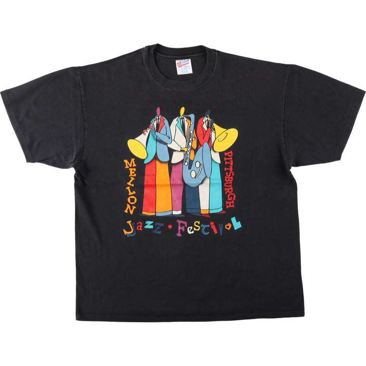 90'S Hanes HEAVYWEIGHT 50 cotton black type Vintage Second Hand