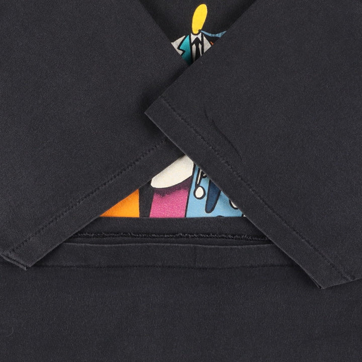 90'S Hanes HEAVYWEIGHT 50 cotton black type Vintage Second Hand