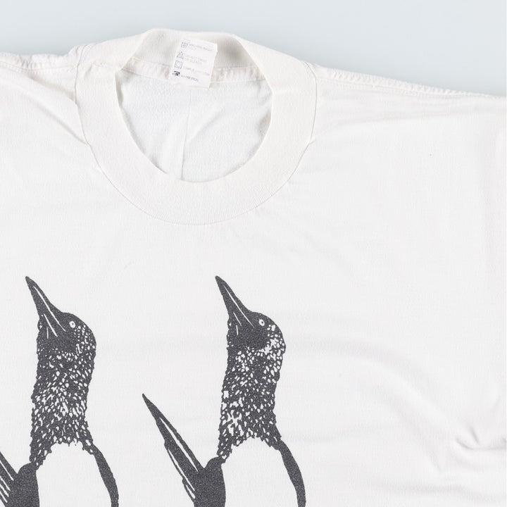 ~90'S ACTUAL GALAPAGOS Print T-Shirt, Men's Size L (Equivalent), Vintage unclear white type Vintage Second Hand
