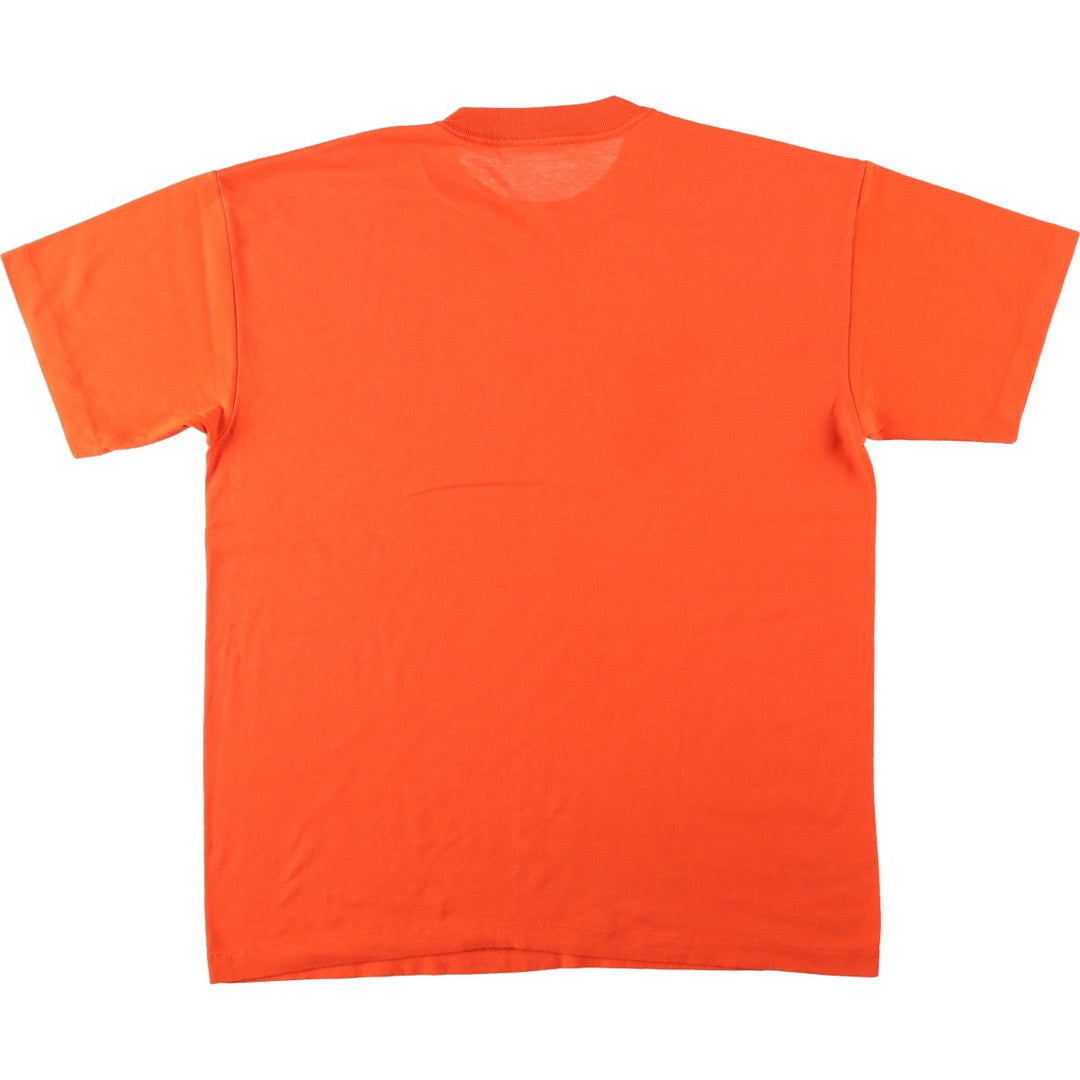 Skull Pattern Printed T-shirt Men's XL size unclear orange type Vintage Second Hand