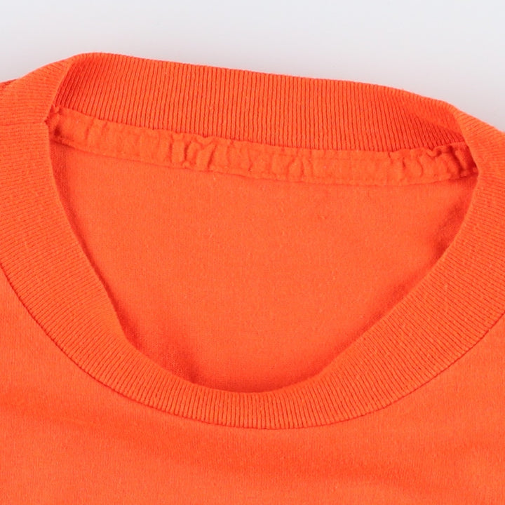 Skull Pattern Printed T-shirt Men's XL size unclear orange type Vintage Second Hand