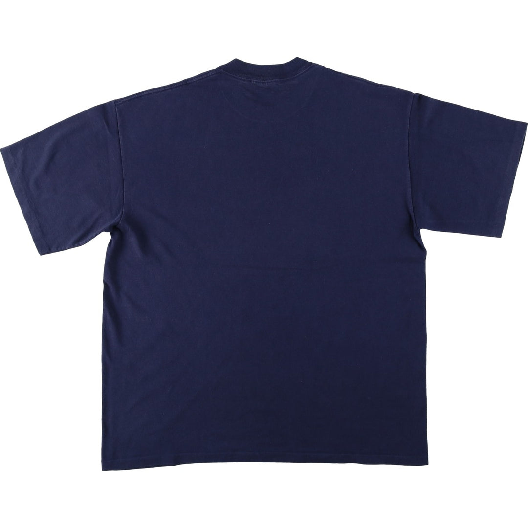 Van Heusen printed T-shirt, made in the USA, men's size L. cotton navy blue type Vintage Second Hand
