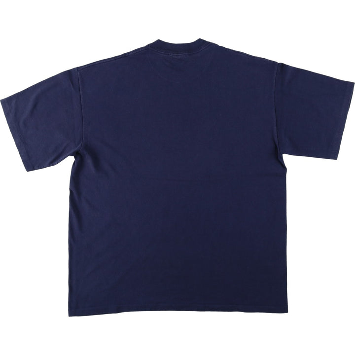 Van Heusen printed T-shirt, made in the USA, men's size L. cotton navy blue type Vintage Second Hand