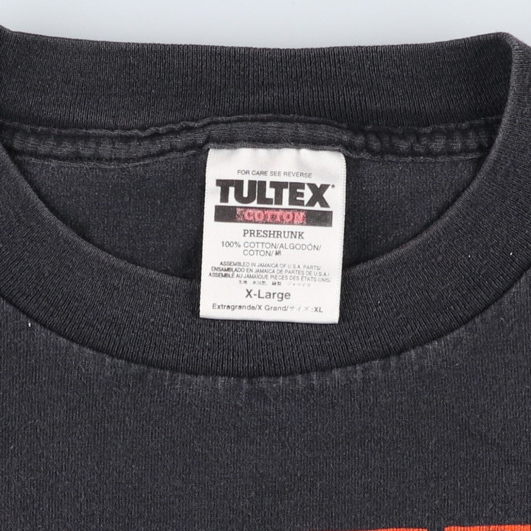 2000'S TULTEX Skull Pattern Print T-Shirt, Men's Size XL (approx.) cotton black type Vintage Second Hand