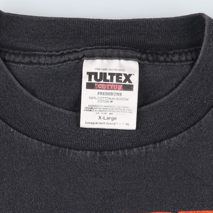 2000'S TULTEX Skull Pattern Print T-Shirt, Men's Size XL (approx.) cotton black type Vintage Second Hand