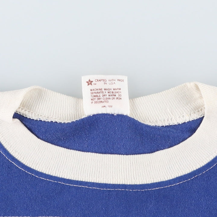 SPORTSWEAR Printed T-Shirt, Made in USA, Men's Size L cotton white type Vintage Second Hand
