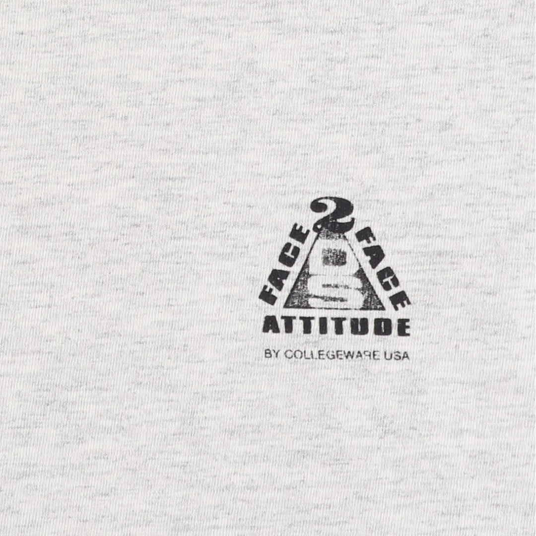 Printed T-shirt, men's size XL unclear pale white type Vintage Second Hand