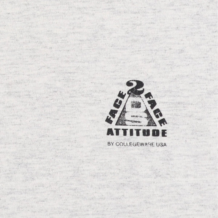 Printed T-shirt, men's size XL unclear pale white type Vintage Second Hand