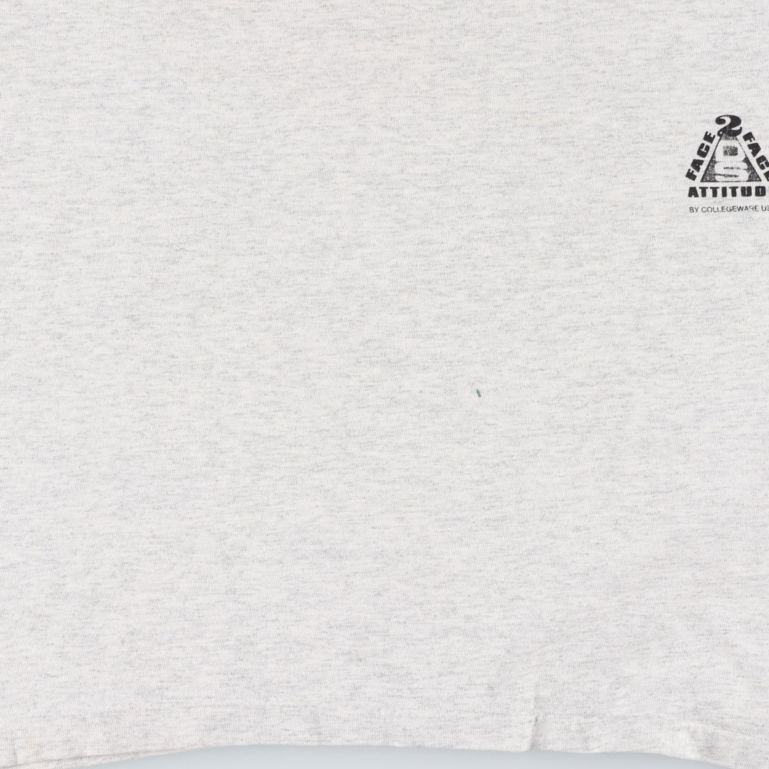 Printed T-shirt, men's size XL unclear pale white type Vintage Second Hand