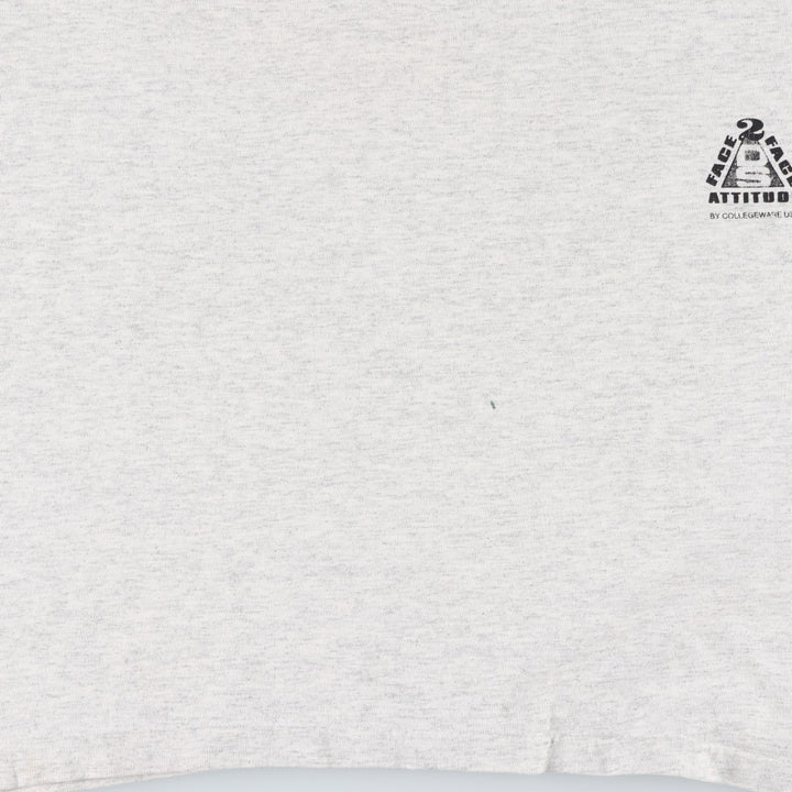 Printed T-shirt, men's size XL unclear pale white type Vintage Second Hand