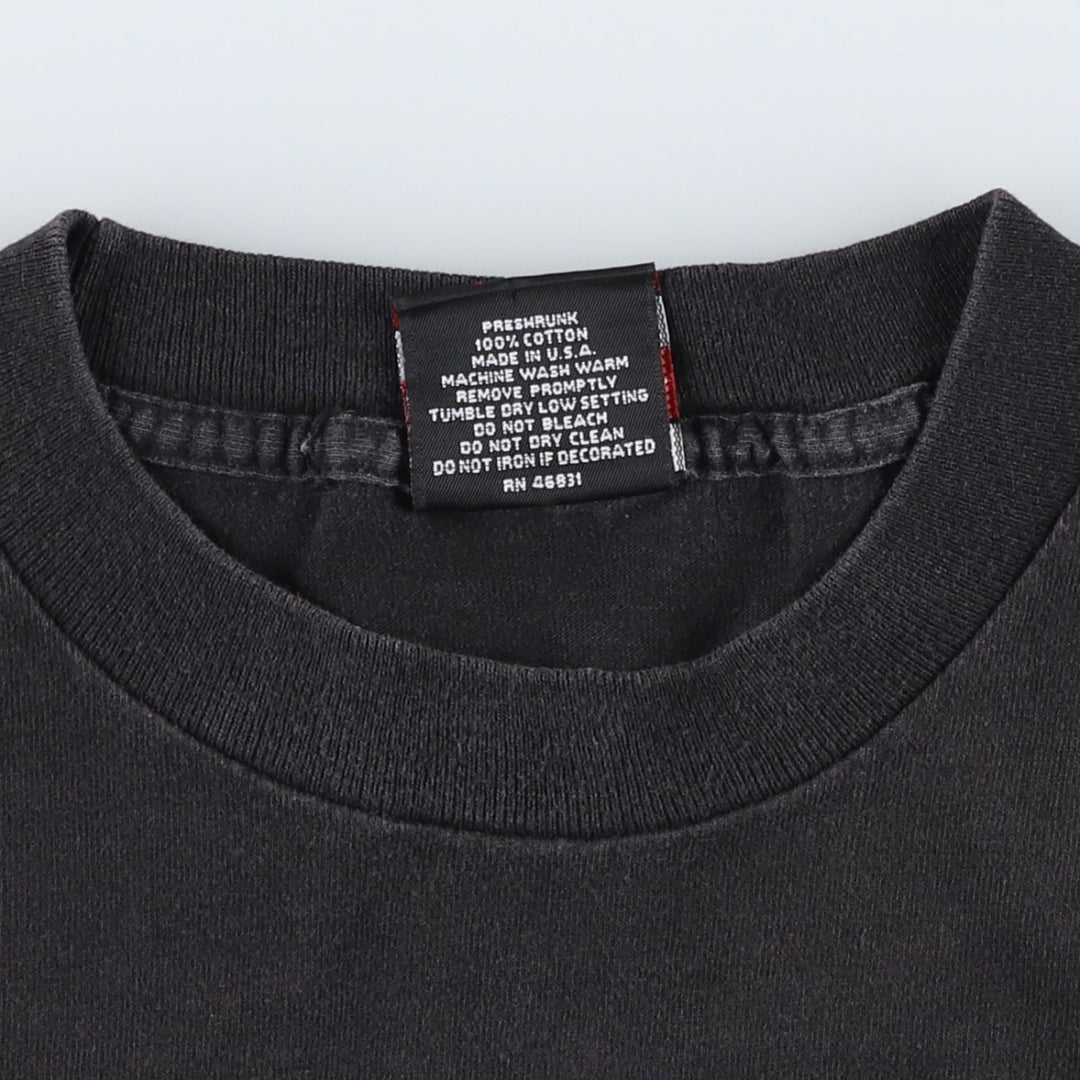 90'S SIGNAL SPORT Print T-Shirt, Made in USA, Men's Size L (Equivalent), Vintage cotton black type Vintage Second Hand