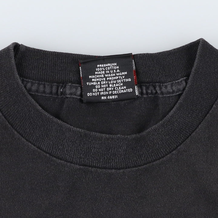 90'S SIGNAL SPORT Print T-Shirt, Made in USA, Men's Size L (Equivalent), Vintage cotton black type Vintage Second Hand