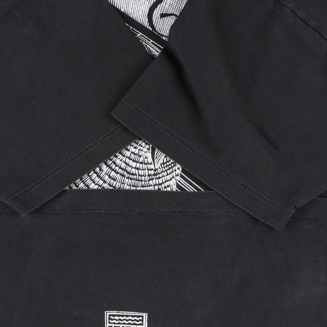 STUART KATT Printed T-Shirt, Made in Canada, Men's Size L (approx.) cotton black type Vintage Second Hand