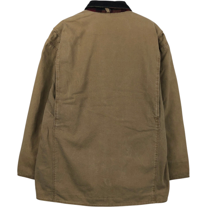 90'S J.Crew Vintage Hunting Jacket, Men's Size Small cotton Khaki type brown Vintage Second Hand