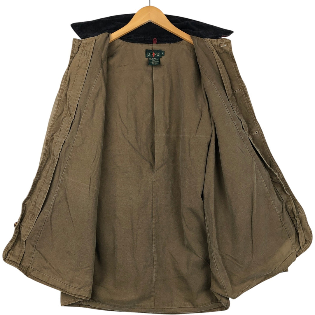 90'S J.Crew Vintage Hunting Jacket, Men's Size Small cotton Khaki type brown Vintage Second Hand