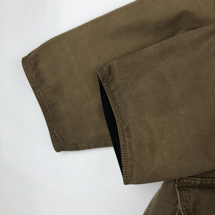 90'S J.Crew Vintage Hunting Jacket, Men's Size Small cotton Khaki type brown Vintage Second Hand