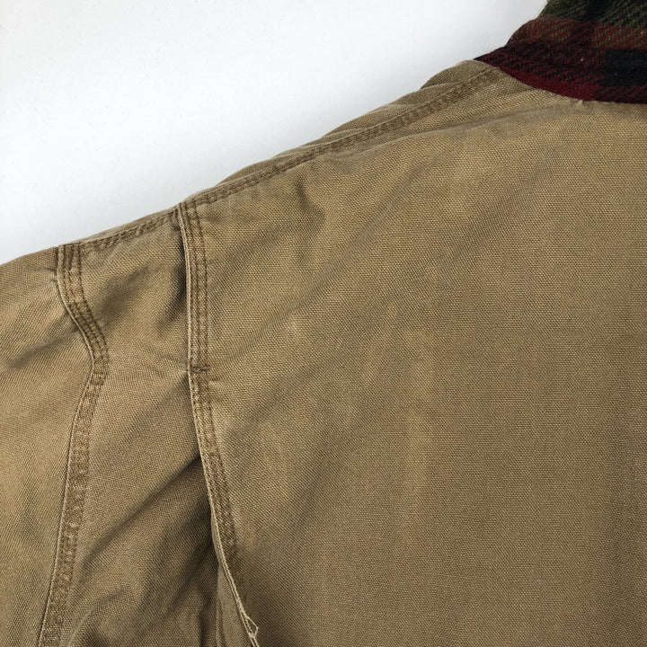 90'S J.Crew Vintage Hunting Jacket, Men's Size Small cotton Khaki type brown Vintage Second Hand