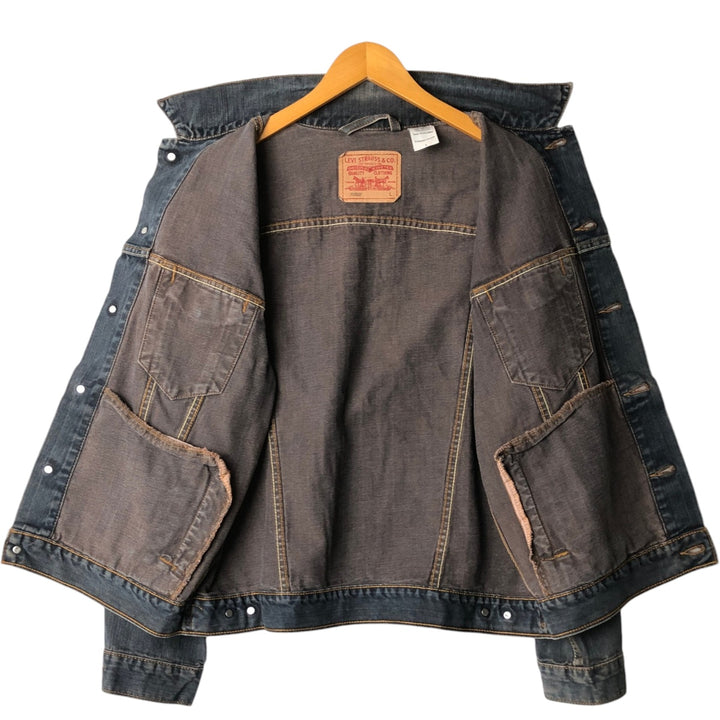 Levi's STANDARD TRUCKER denim jacket (men's size L equivalent) cotton navy blue type Vintage Second Hand
