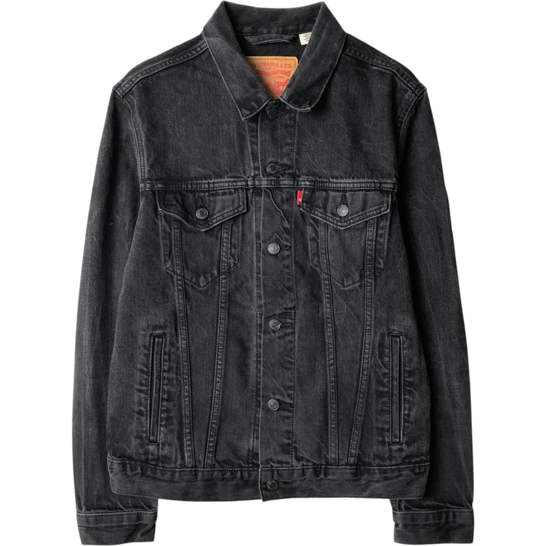 Levi's Black Denim Jacket, Jean Jacket, Men's M Size cotton black type Vintage Second Hand