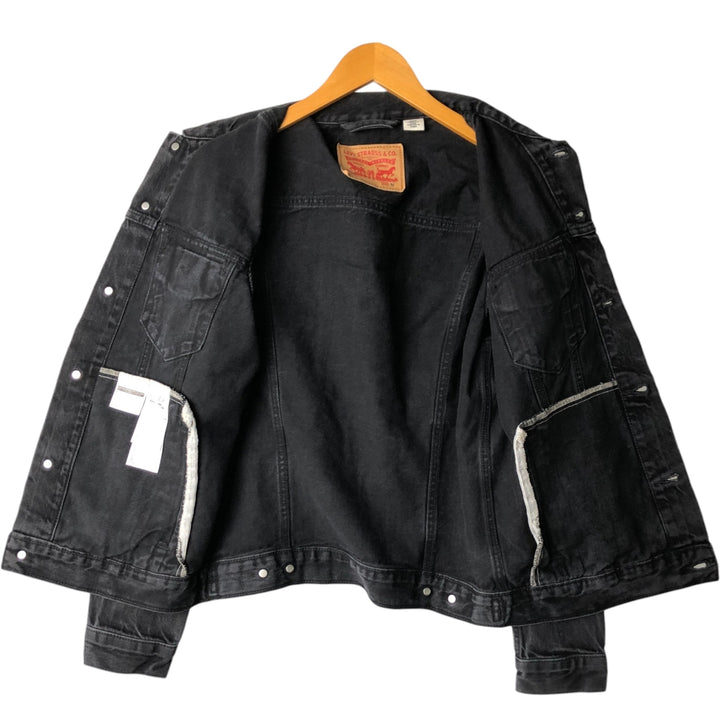 Levi's Black Denim Jacket, Jean Jacket, Men's M Size cotton black type Vintage Second Hand