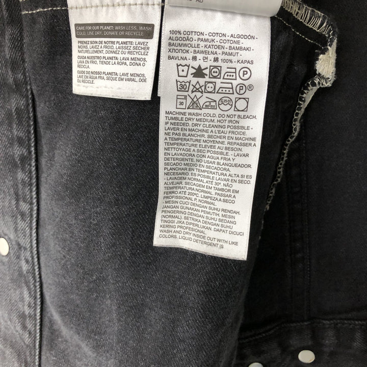 Levi's Black Denim Jacket, Jean Jacket, Men's M Size cotton black type Vintage Second Hand