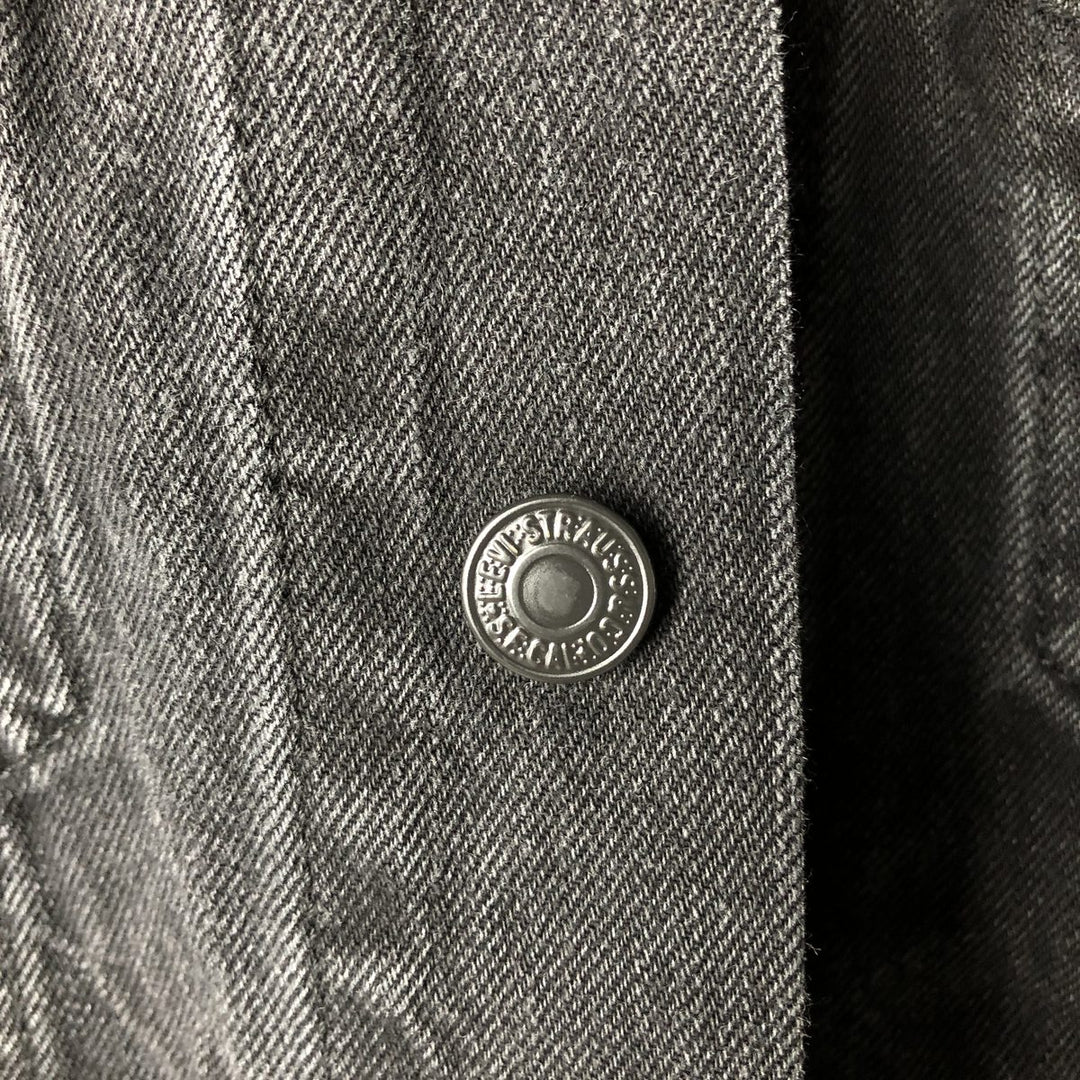 Levi's Black Denim Jacket, Jean Jacket, Men's M Size cotton black type Vintage Second Hand