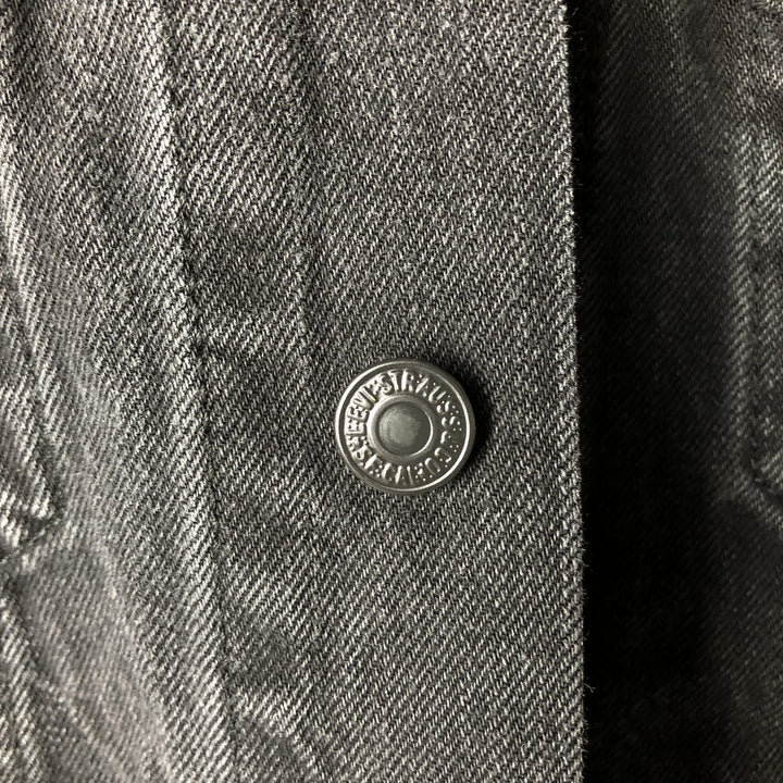 Levi's Black Denim Jacket, Jean Jacket, Men's M Size cotton black type Vintage Second Hand