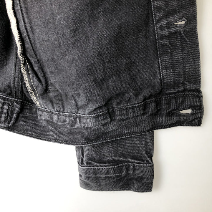 Levi's Black Denim Jacket, Jean Jacket, Men's M Size cotton black type Vintage Second Hand