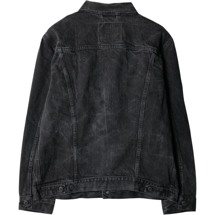 Levi's Black Denim Jacket (Men's Size XL) cotton black type Vintage Second Hand
